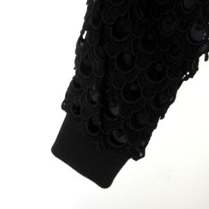 VIVIENNE TAM ブルゾン レース ジャケット ジップ 黒 ブラック 38 約M