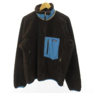 RETRO X レトロX ボア フリース ジャケット ブルゾン 23055F0 裏地メッシュ 茶 ブラウン 青 M