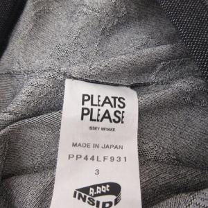 PLEATS PLEASE ISSEY MIYAKE 美品 A-POC INSIDE 総柄 スラックス パンツ PP44LF931 ストレッチ有 グレー系 サイズ3 約L