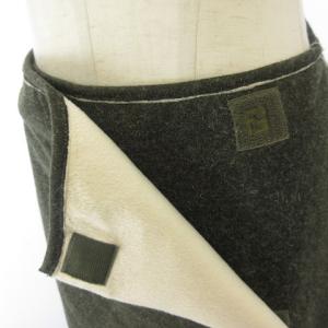 FENDI ラップ ロングスカート FFロゴ ダークグレー イタリア製 XS EC
