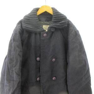 ARMANI JEANS ヴィンテージ コート ライナー付き ウール ジャケット ブルゾン イタリア製 ネイビー 紺 50 Lサイズ相当 EC