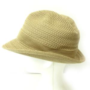 LACOSTE タグ付き ハット 帽子 ワッペン ロゴ CL3726 ベージュ 58cm EC