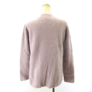 ATON カシミヤ100％ ニット セーター プルオーバー 長袖 うす紫 ラベンダー 2 約M GY09