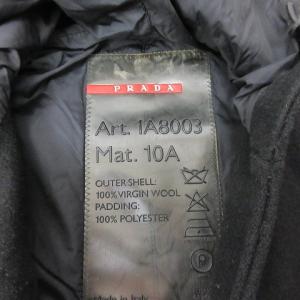 PRADA SPORT wool hooded jacket ジャケット ブルゾン ウール フード付 パーカー Art.1A8003 黒 ブラック