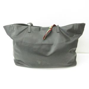 Orobianco トートバッグ ハンドバッグ 手提げ鞄 レザー イタリア製 黒 ブラック