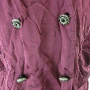 CHANEL ダブル ジャケット カーディガン 長袖 ワインレッド GY09