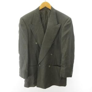 VALENTINO GARAVANI スーツ セットアップ ダブルブレスト ビジネス フォーマル 総裏 グレー 48 約M GY09