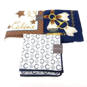 ハンカチ 3枚セット マカダム柄 ブラウン ネイビー GY09