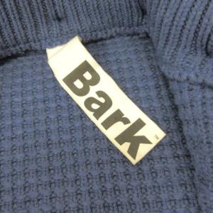 Bark 近年モデル ニット地 ダッフルコート ジャケット フード取り外し可 イタリア製 ウール 青 ブルー S GY09