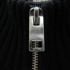 DIESEL ドライバーズ ニット ブルゾン ライン 黒 ブラック グリーン L GY09