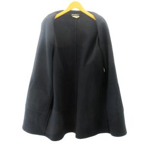 Salvatore Ferragamo フリース コート ジャケット ガンチーニ ゴールド金具 紺 ネイビー M GY09