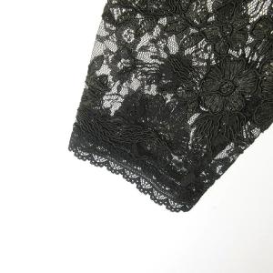 alice + olivia 美品 レース ワンピース ドレス ロング 長袖 黒 ブラック 2 約M GY09