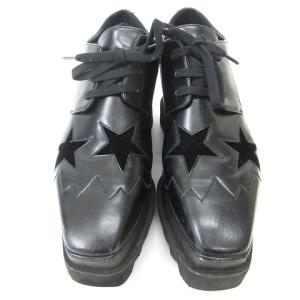 STELLA McCARTNEY ELYSE STAR エリススター スニーカー プラットフォーム レースアップシューズ 363998 黒 ブラック 36 約23cm