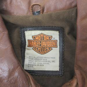 HARLEY DAVIDSON レザー ジャケット ブルゾン 皮革 茶 ブラウン L EC