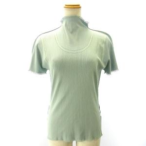 A.POC エーポック タグ付き 半袖 カットソー ハイネック フリンジ PP44LK952 ライトブルー 3 約L GY09