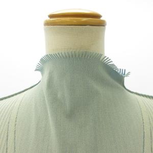 PLEATS PLEASE ISSEY MIYAKE A.POC エーポック タグ付き 半袖 カットソー ハイネック フリンジ PP44LK952 ライトブルー 3 約L GY09