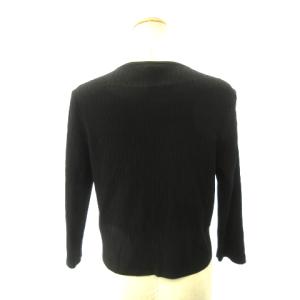 MAX&CO. 近年 美品 ゴートレザー 切替 ブルゾン ジャケット ボタンレス 黒 ブラック L EC