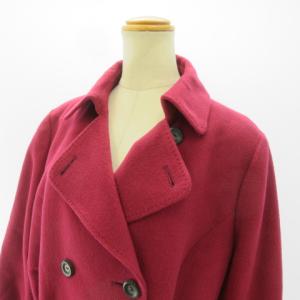 Leilian 美品 アンゴラ混 コート ウール ジャケット ダークピンク 13 約L EC