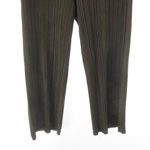 PLEATS PLEASE ISSEY MIYAKE スラックス プリーツ パンツ PP43-JF413 茶 ブラウン 4 約XL