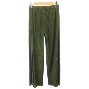 PLEATS PLEASE ISSEY MIYAKE PP83-JF224 18AW プリーツワイドパンツ 1 グリーン