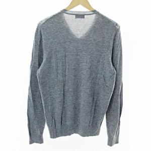 EPOCA UOMO 近年モデル セーター ニット カットソー 長袖 ウール 総柄 グレー 50 1017