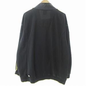 adidas 美品 トラックジャケット ジャージ上 ブルゾン スリーストライプス 黒 黄色 4XO 1120 GY09