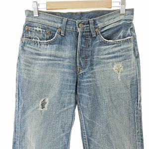 Levi's W501-01 デニムパンツ ダメージ加工 ひげ加工 インディゴ 30 1122
