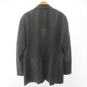 GIORGIO ARMANI 黒タグ テーラード ジャケット モヘア混 大きいサイズ ブラック 黒 52 XLサイズ相当 GY09