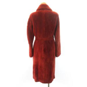 BALLY ビーバーコート ロング ファー 毛皮 レッド イタリア製