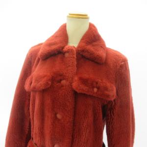 BALLY ビーバーコート ロング ファー 毛皮 レッド イタリア製