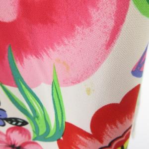 LEONARD SPORT カットソー 半袖 花柄 白 ホワイト レッド ブルー 40 M GY09