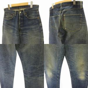 Levi's 501 BIGE 75年製 デニム ヴィンテージ 刻印6 赤耳 黒カン W33 L34