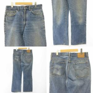 Levi's 517 75年 デニム 66前期 6刻印 ブーツカット フレア 紙パッチ インディゴ W34