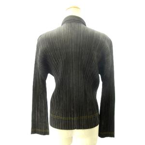 PLEATS PLEASE ISSEY MIYAKE PP75-JD021 シャツジャケット デニム転写 3 ブラック