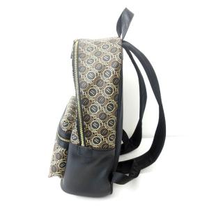 MARC JACOBS 美品 リュックサック デイパック バックパック PVC×レザー 黒 ブラック マルチカラー