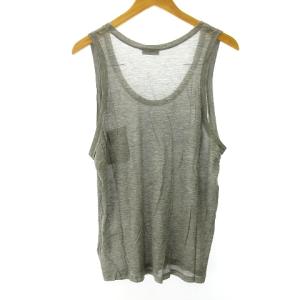 DIOR HOMME 06SS エディ期 タンクトップ カットソー ラメ混 ポケット グレー S STK