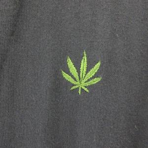 HYSTERIC GLAMOUR ヘンプ刺繍 ニット カーディガン 長袖 黒 ブラック M STK