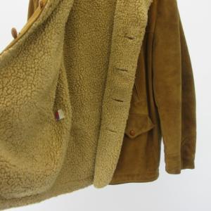 Schott ランチコート ジャケット 裏ボア スウェード くるみボタン 茶 ブラウン 約40 M USA製