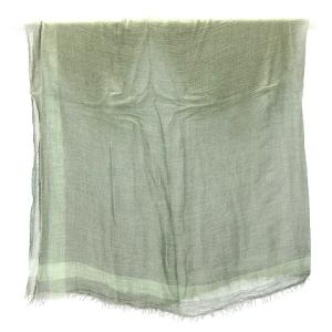 大判ストール マフラー ショール カシミヤ混 フリンジ グレー イタリア製