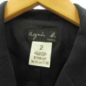agnes b. パンツスーツ セットアップ ジャケット 3B 黒 ブラック 2 約M