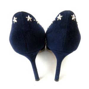 JIMMY CHOO ROMY 85 パンプス スタースタッズ スウェード ネイビー 36 1