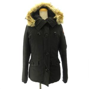 CANADA GOOSE ジャスパー ダウンジャケット アウター コヨーテファー 68F8490 黒 ブラック XS
