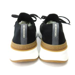 BRUNELLO CUCINELLI ニット ローカット スニーカー 黒 ベージュ 40