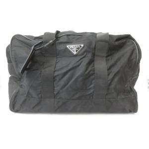 ボストンバッグ 旅行カバン ハンドバッグ 三角プレート ナイロン 黒 ブラック