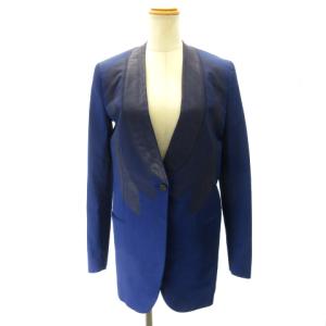 テーラード ジャケット ブレザー 1B 青 ブルー 38 約M