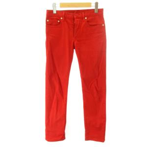 JAPAN ボタンフライ ストレッチ パンツ ボトムス 163D006A3315 赤 レッド 26