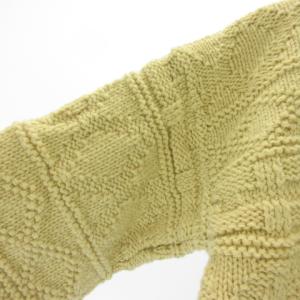 INVERALLAN ケーブル ニット セーター クルーネック 長袖 ベージュ 英国製