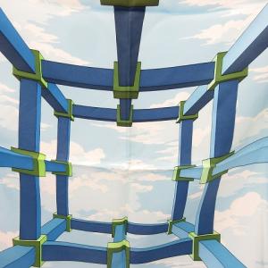 HERMES カレ90 Cassandre スカーフ シルク ブルー系