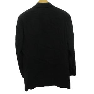 HUGO BOSS 美品 テーラードジャケット ウール ブレザー 総裏地 ビジネス 46 約L 黒 EC