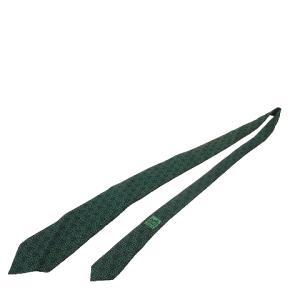 HERMES 美品 ネクタイ シルク ビジネス フォーマル 冠婚葬祭 グリーン